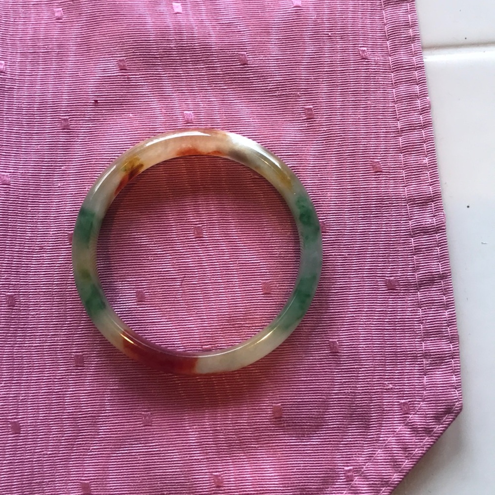 Jadite small slip on bangle